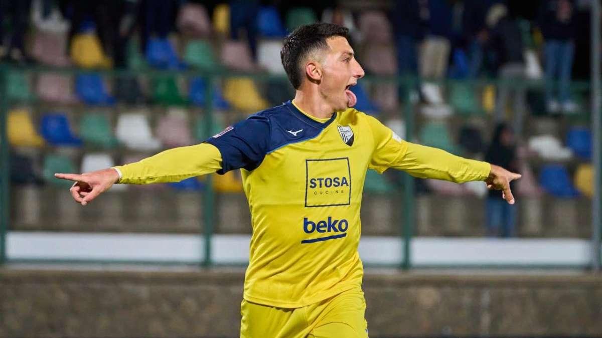 Leonardo Bellini esulta dopo un gol / Credit: US Pianese 