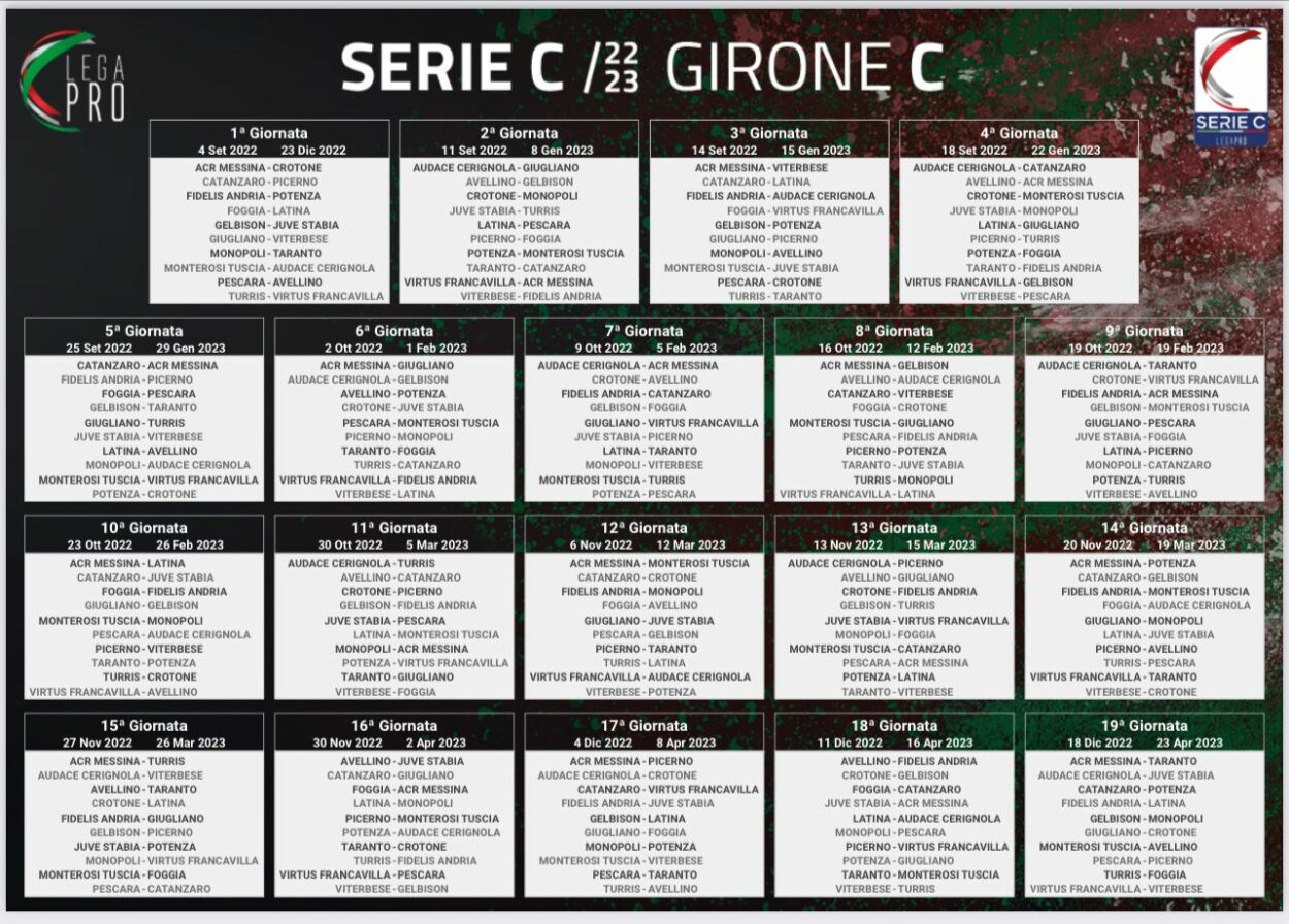 Calendario Lega Pro Girone C