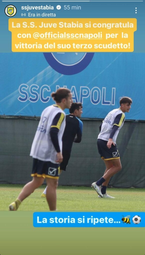 Juve Stabia complimenti Napoli