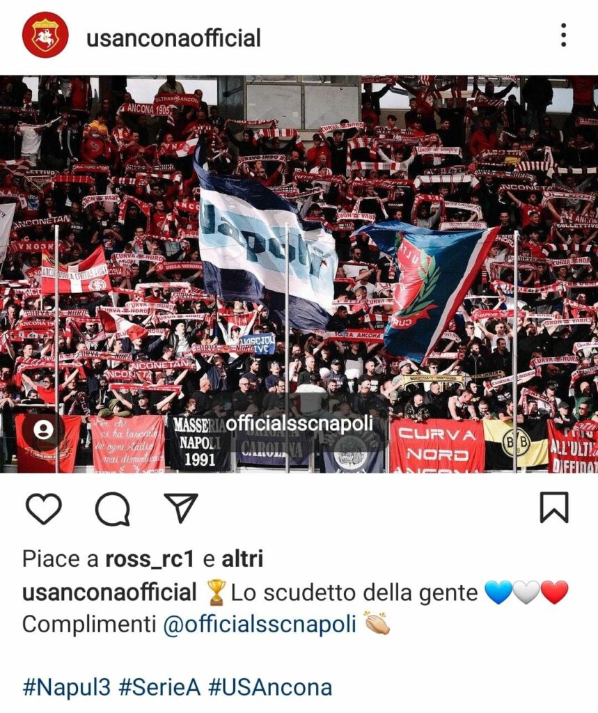 Ancona complimenti Napoli