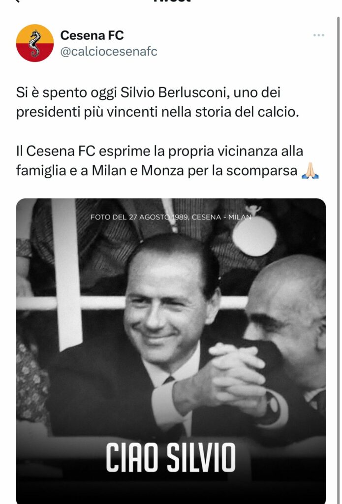 Cesena omaggio Berlusconi