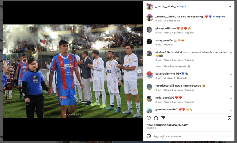 Mattia Vitale, dal ritiro con la Sampdoria al possibile ritorno a Catania Catania Vitale