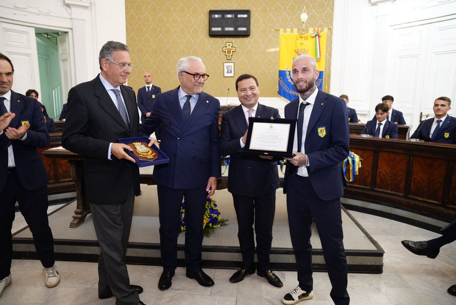 Juve Stabia premiazione Palazzo Farnese