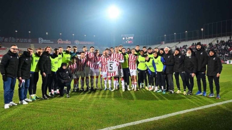 Squadra del Vicenza allo stadio