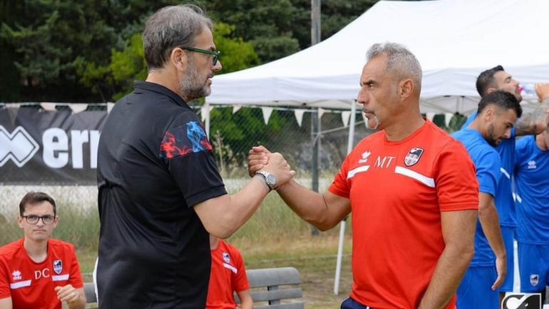 Toscano prima dell'amichevole contro l'Assisi