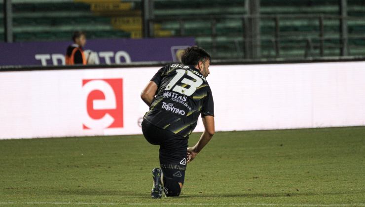 Di Carmine con la maglia del Trento