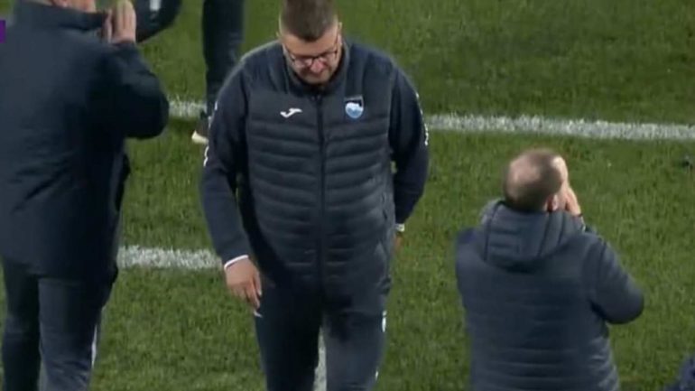 Silvio Baldini, allenatore del Pescara, dopo l'espulsione, screen | lacasadic.com