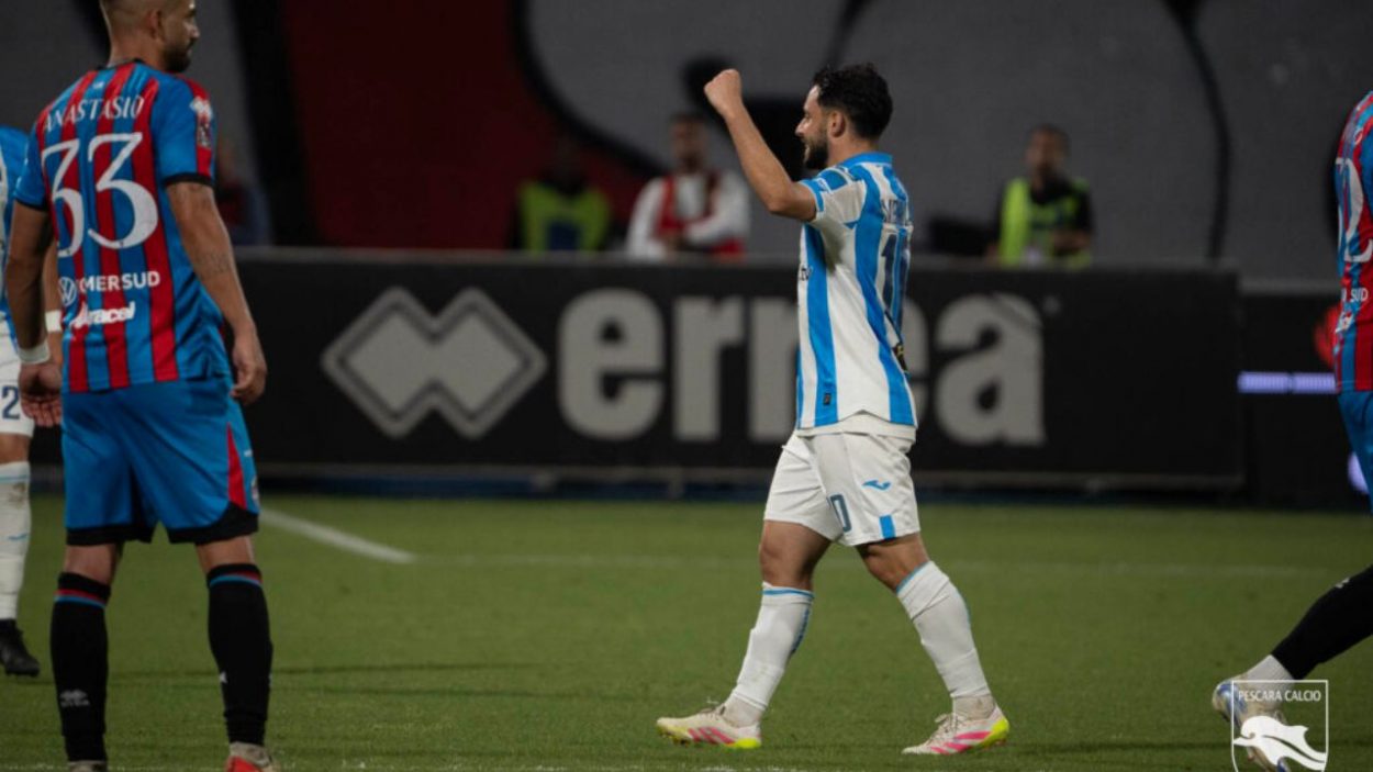 L'attaccante del Pescara Davide Merola