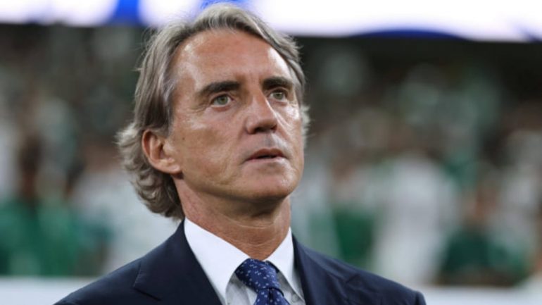 L'allenatore Roberto Mancini