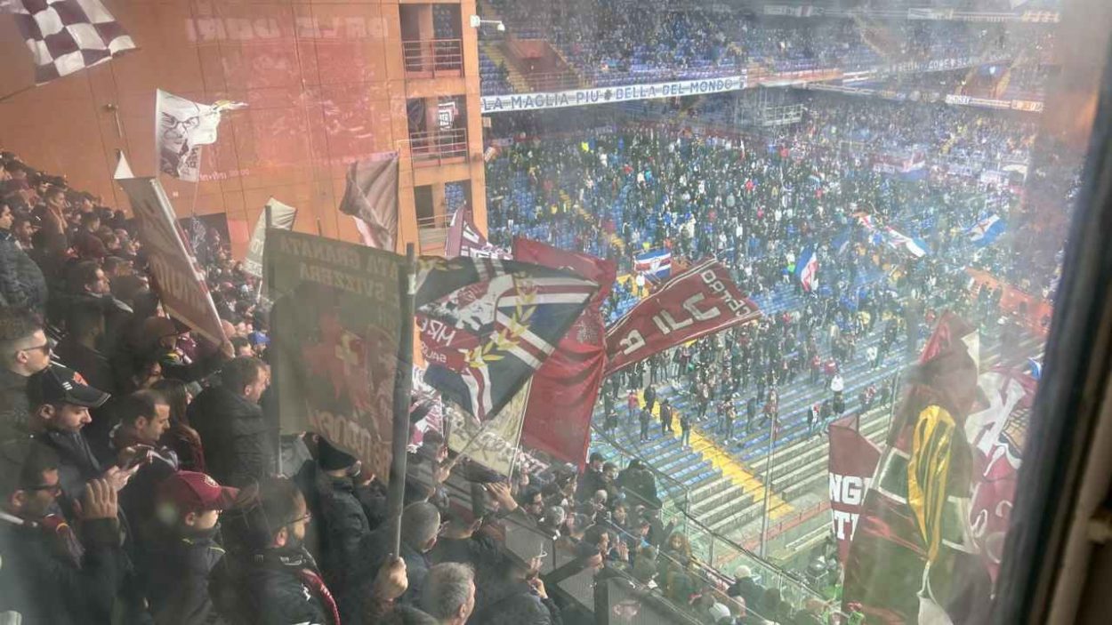 I tifosi di Salernitana e Sampdoria