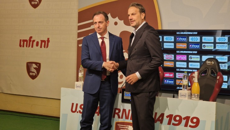L'ad della Salernitana Maurizio Milan e il ds Daniele Faggiano