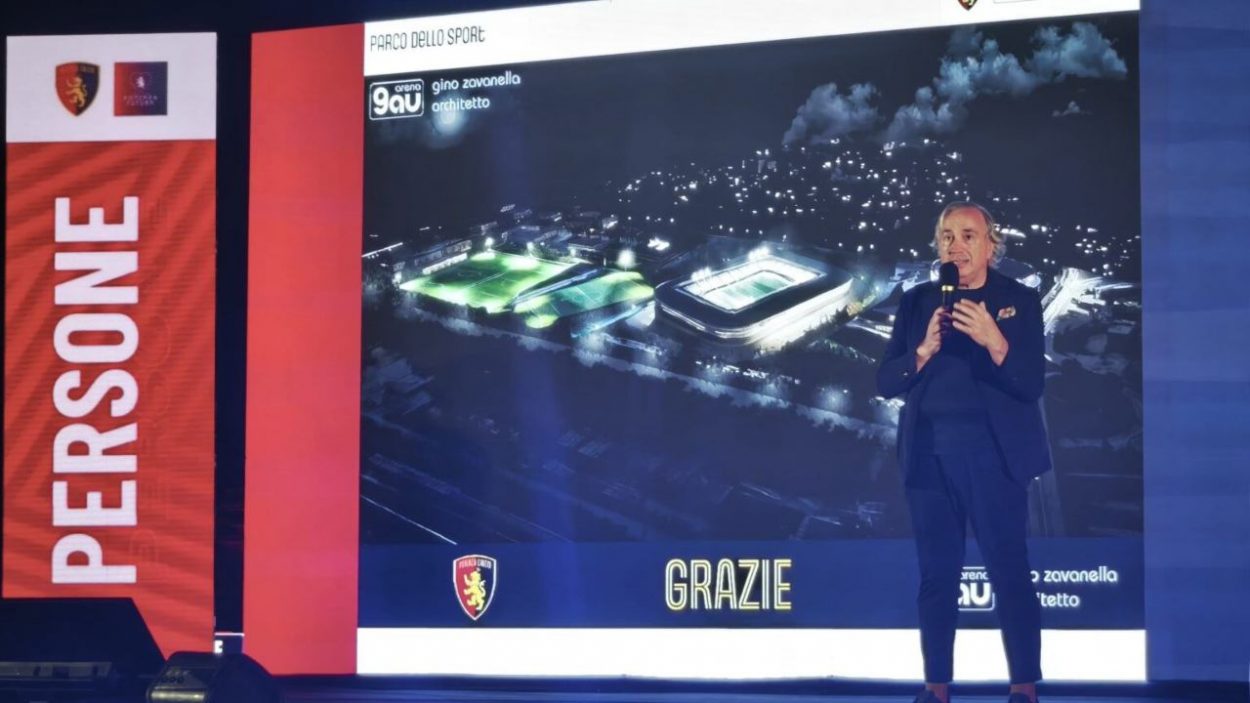 Il presidente Macchia alla presentazione nuovo stadio Potenza
