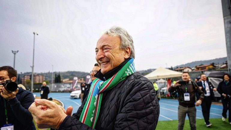 Il Presidente della Feralpisalò Giuseppe Pasini, credit: Feralpisalò / www.lacasadic.com