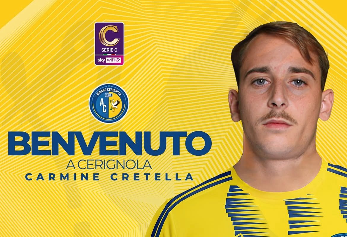 Cretella, è ufficiale il suo trasferimento al Cerignola