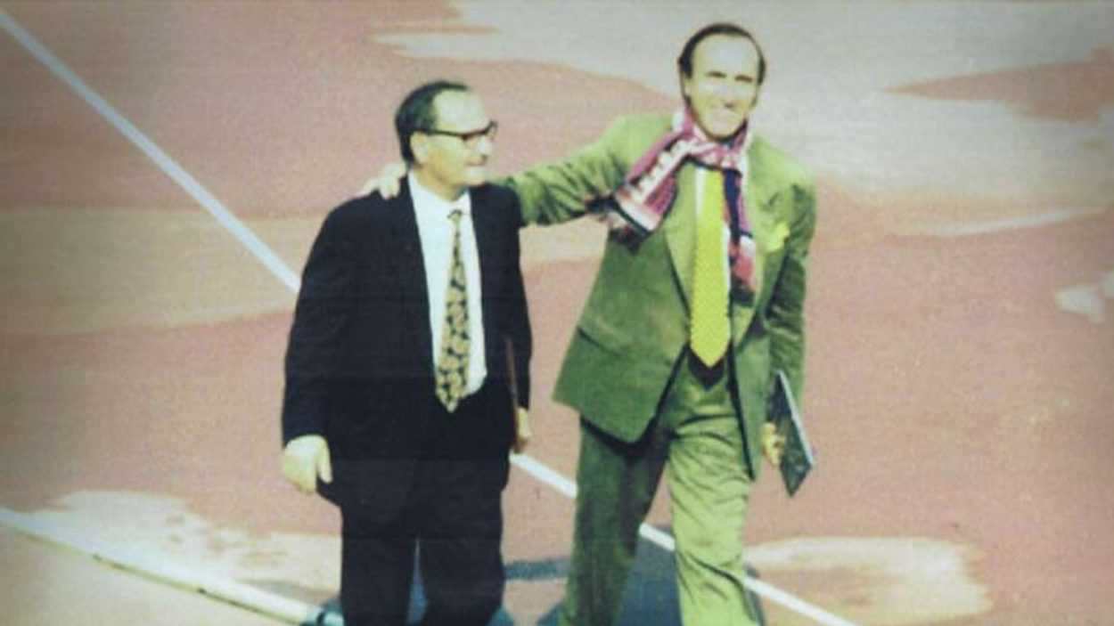 Pippo Baudo con il Presidentissimo Angelo Massimino