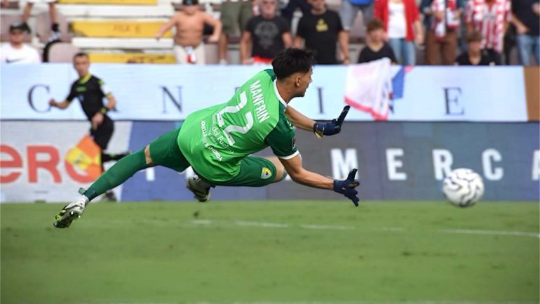Il portiere dell'Arzignano Valchiampo Manfrin