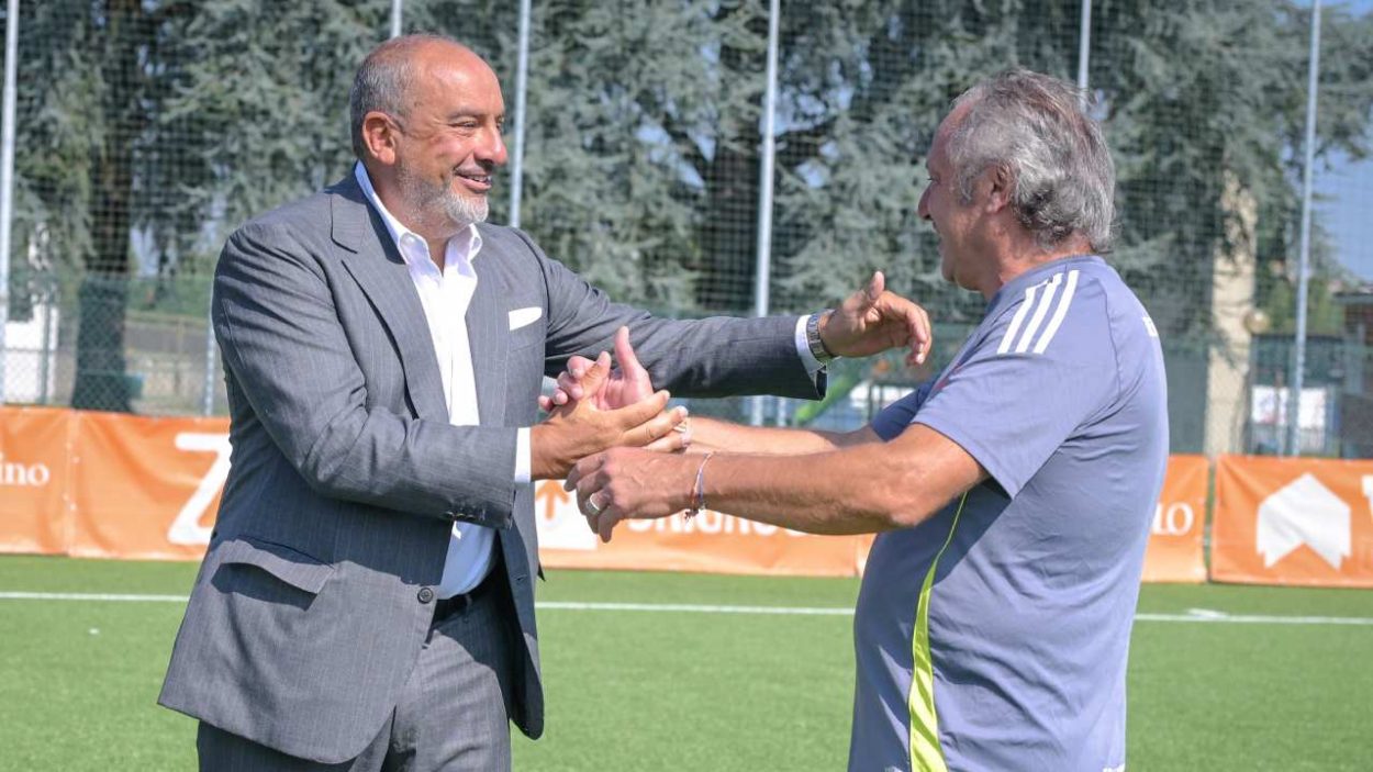 Il presidente dell'Alcione Milano, Giulio Gallazzi con GIovanni Cusatis (Credit: Alcione Milano)