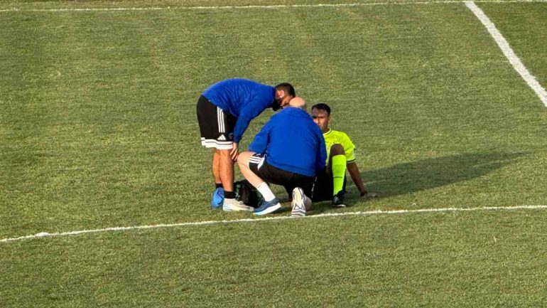Infortunio dell'arbitro durante Latina-Team Altamura, www.lacasadic.com