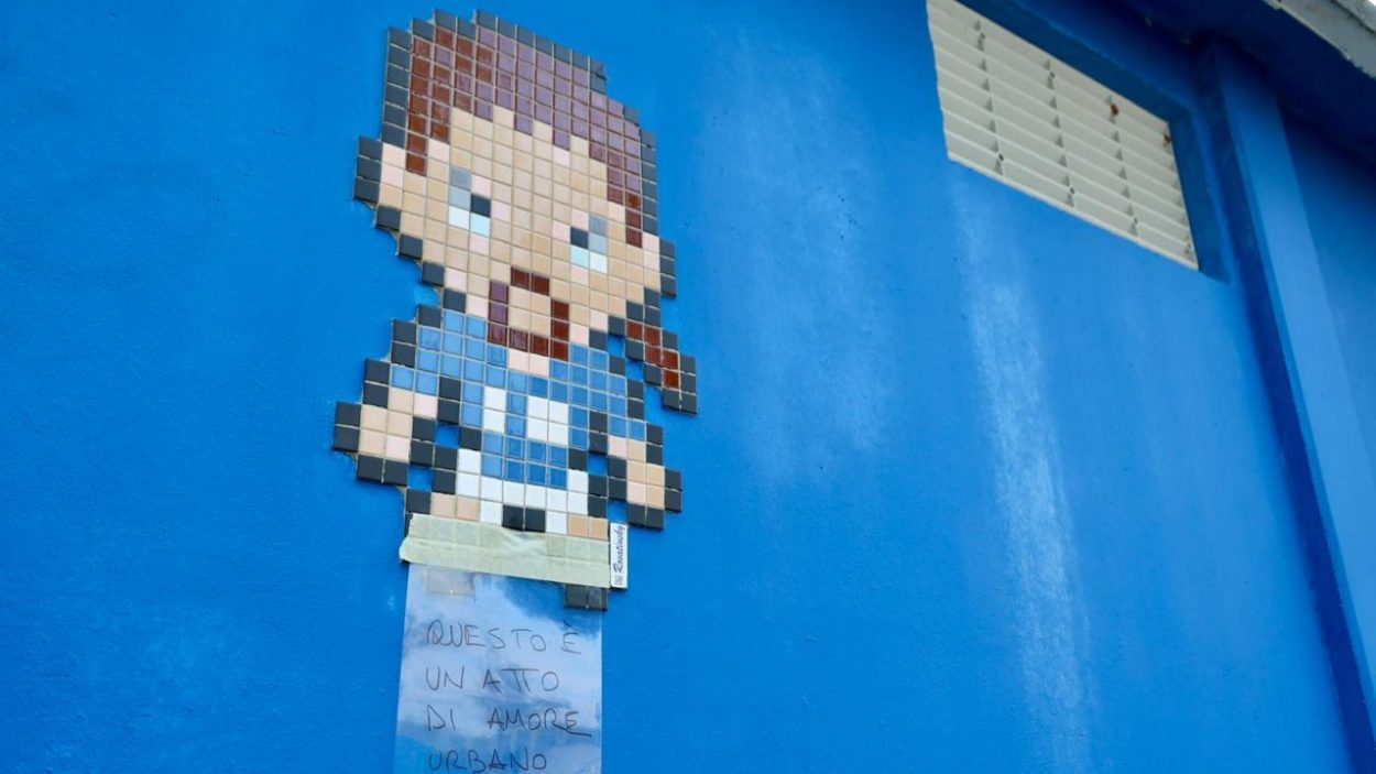Pixelart per Baggio nella città di Brescia