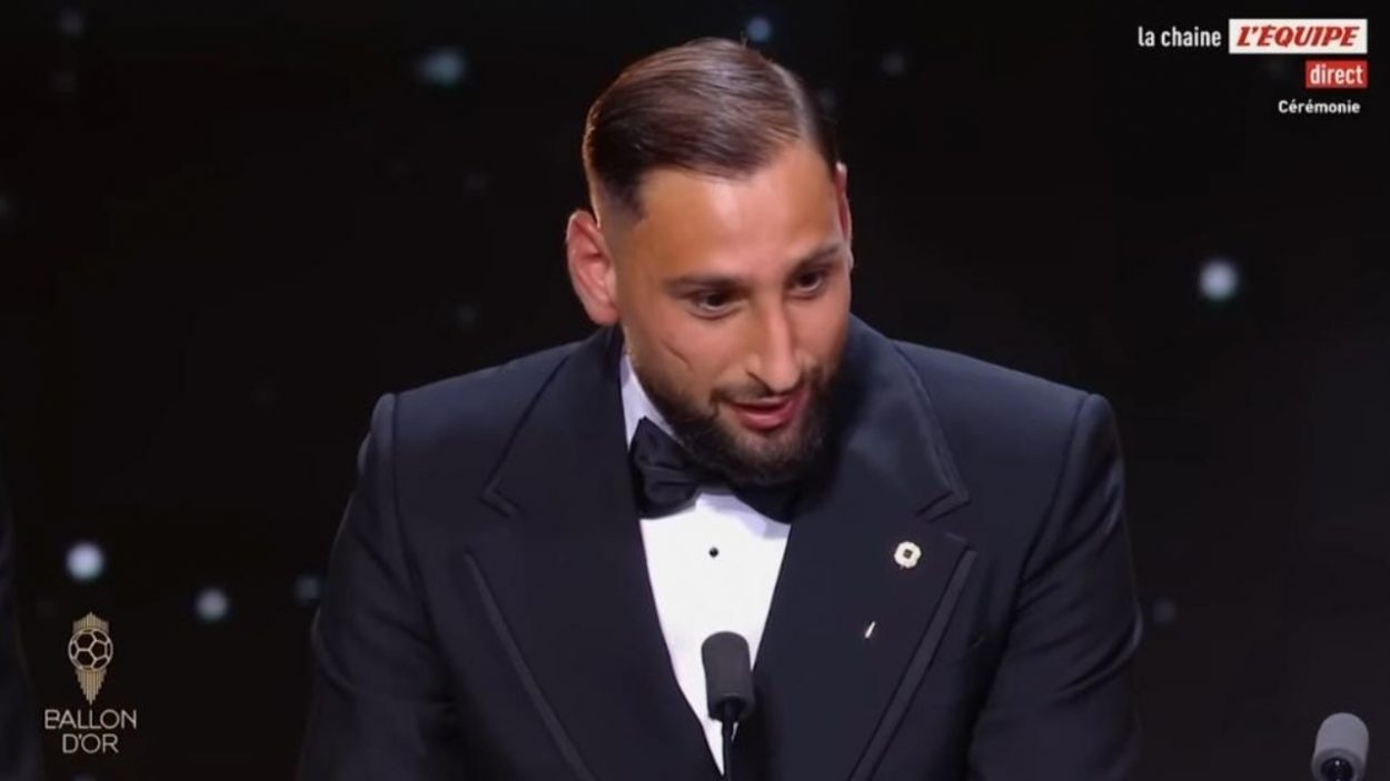 Gianluigi Donnarumma alla cerimonia del Pallone d'oro