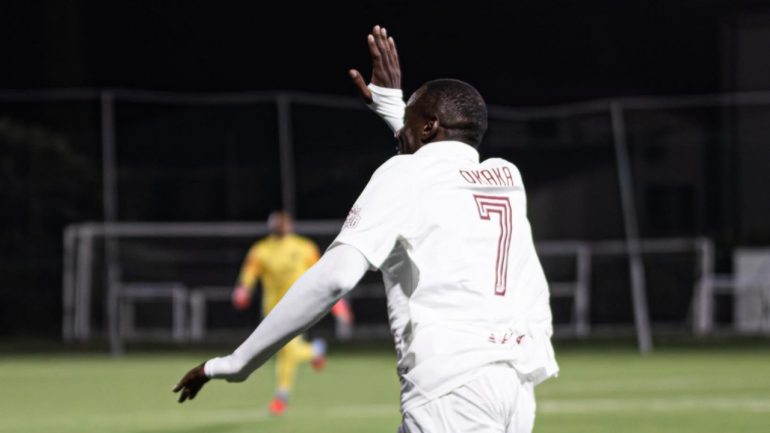 Okaka, esultanza dopo il gol - credit: Ravenna FC - www.lacasadic.com