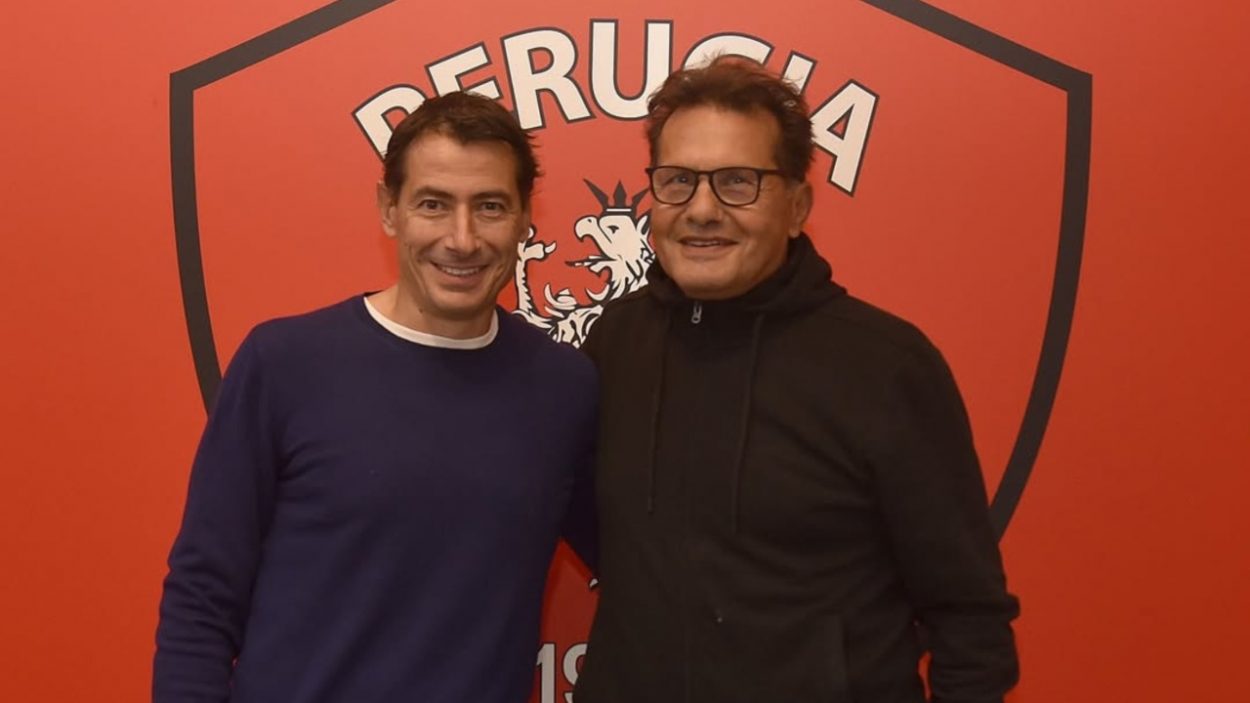 L'arrivo di Riccardo Gaucci e Walter Alfredo Novellino al Perugia (credit: Perugia Calcio) - www.lacasadic.com