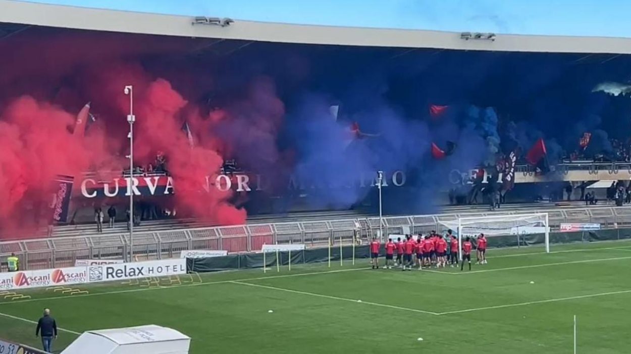 La rifinitura della Sambenedettese alla vigilia del derby contro l'Ascoli