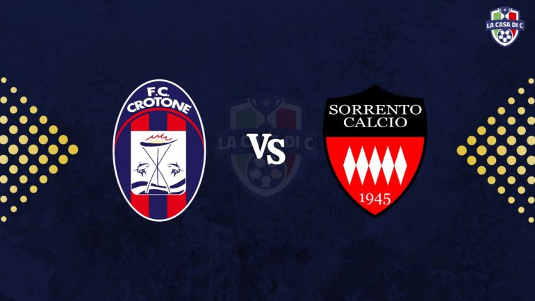 Copertina diretta testuale Crotone Sorrento - www.lacasadic.com