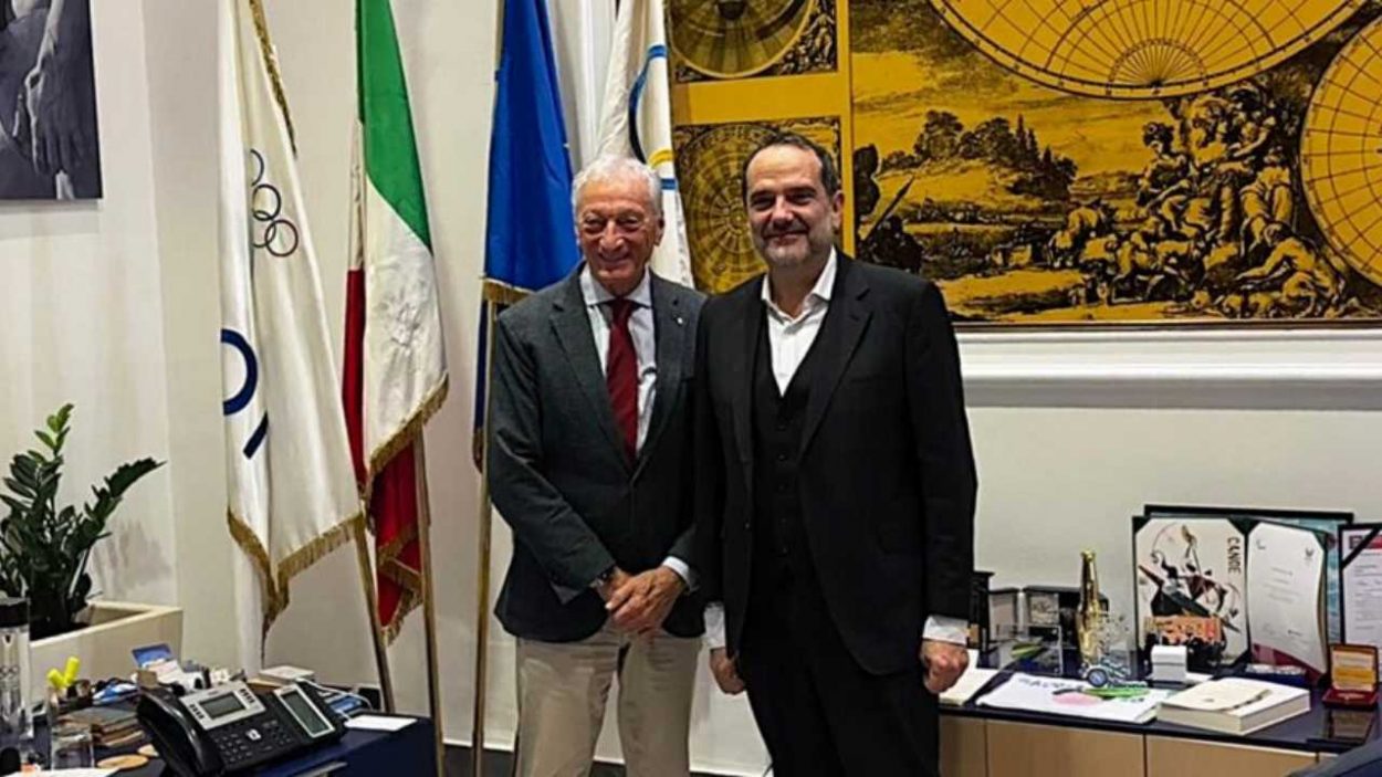 buonfiglio, presidente del coni, e marani