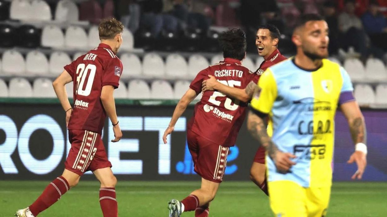 L'esultanza dopo il gol di Cecchetto - credit: AS Cittadella - www.lacasadic.com