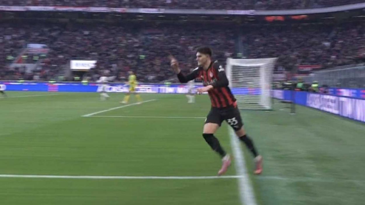 Davide Bartesaghi primo gol in Serie A contro il Sassuolo, screen, www.lacasadic.com