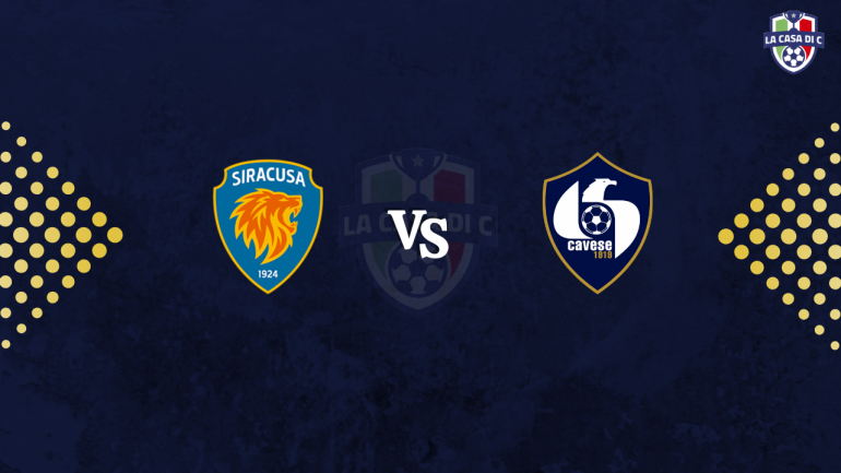 Cavese Siracusa, diretta testuale