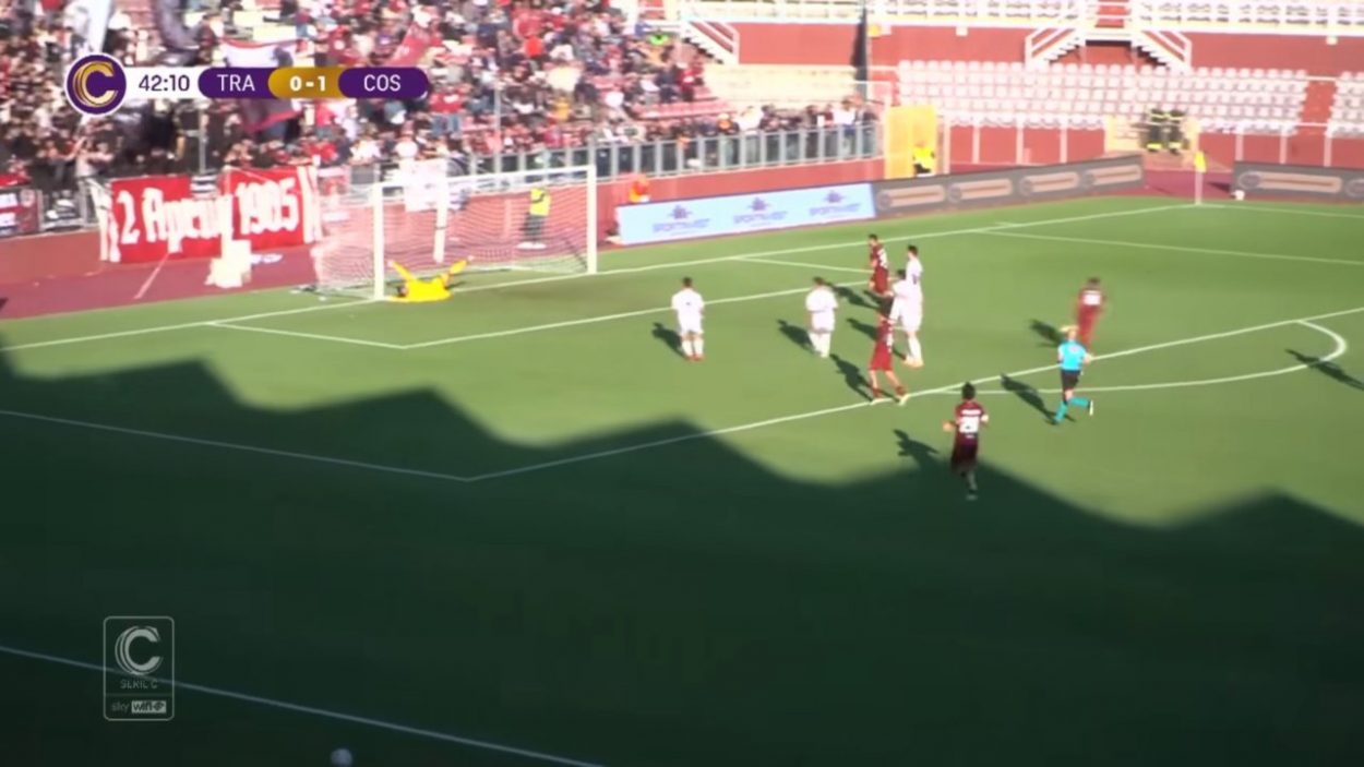 Il gol di Luigi Canotto contro il Cosenza - www.lacasadic.com