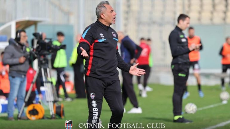 Domenico Toscano, allenatore del Catania. Credit: Catania Football Club / www.lacasadic.com