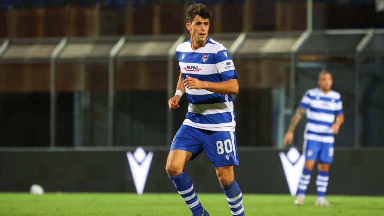 Niccolo Bagatti in azione con la maglia della Pro Patria / Credit: Roberta Corradin