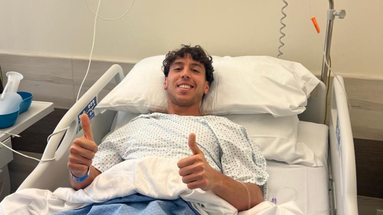 Union Brescia, il giocatore Zennaro post operazione