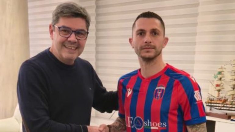 Vito Leonetti insieme al presidente Filograna / Credit: Casarano Calcio