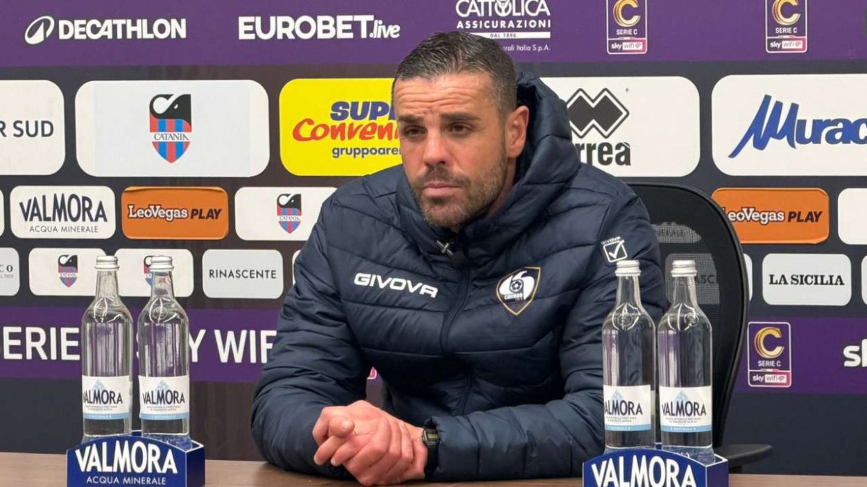 Fabio Prosperi in conferenza stampa dopo la gara contro il Catania - www.lacasadic.com